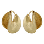 Waves Gold Hoops Earring GWE -4